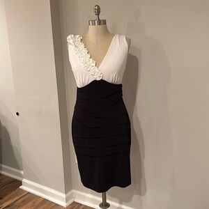 Black and white party dress